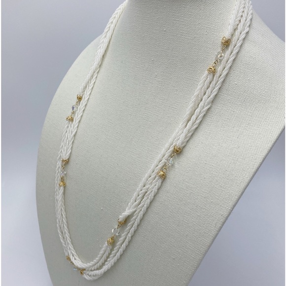 Vintage Glass Beaded Long Necklace - Picture 5 of 11